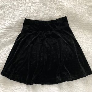 Twenty One: Black Velvet Skirt